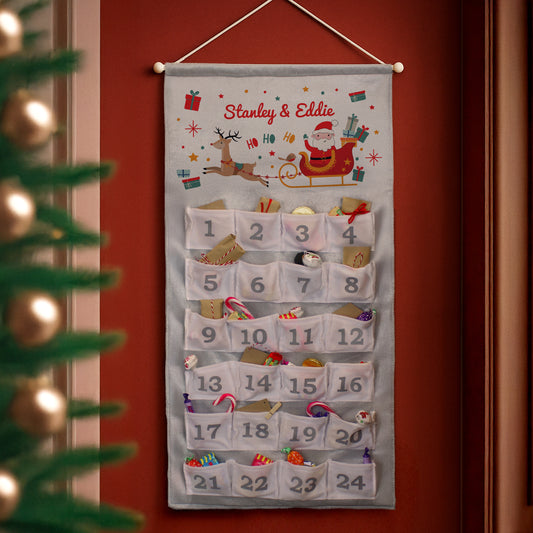Personalised Santa Sleigh Advent Calendar - MK&JD Gifts