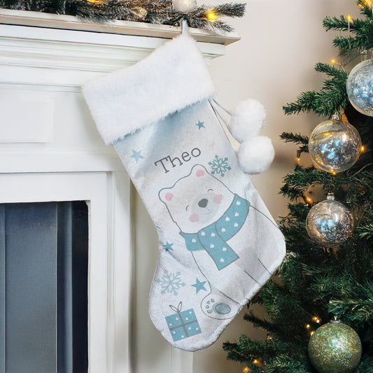 Personalised Polar Bear Christmas Stocking - MK&JD Gifts