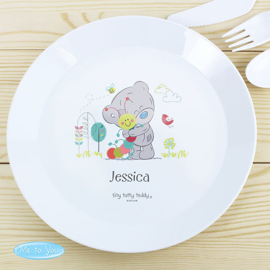 Personalised Tiny Tatty Teddy Cuddle Bug Plastic Plate - MK&JD Gifts