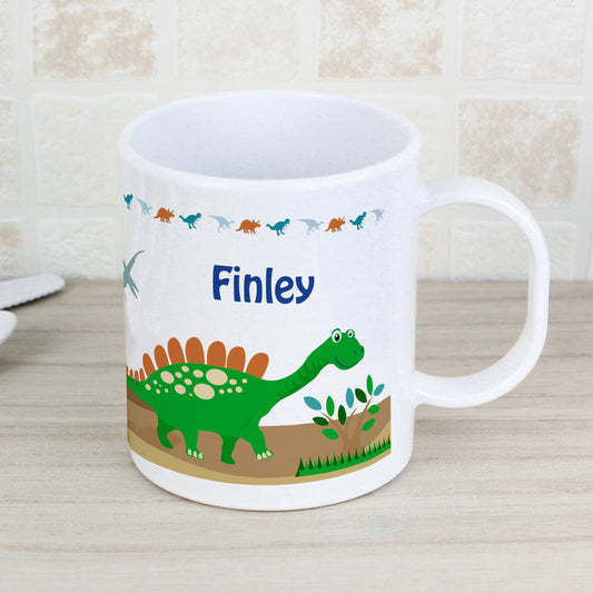 Personalised Dinosaur Plastic Mug - MK&JD Gifts