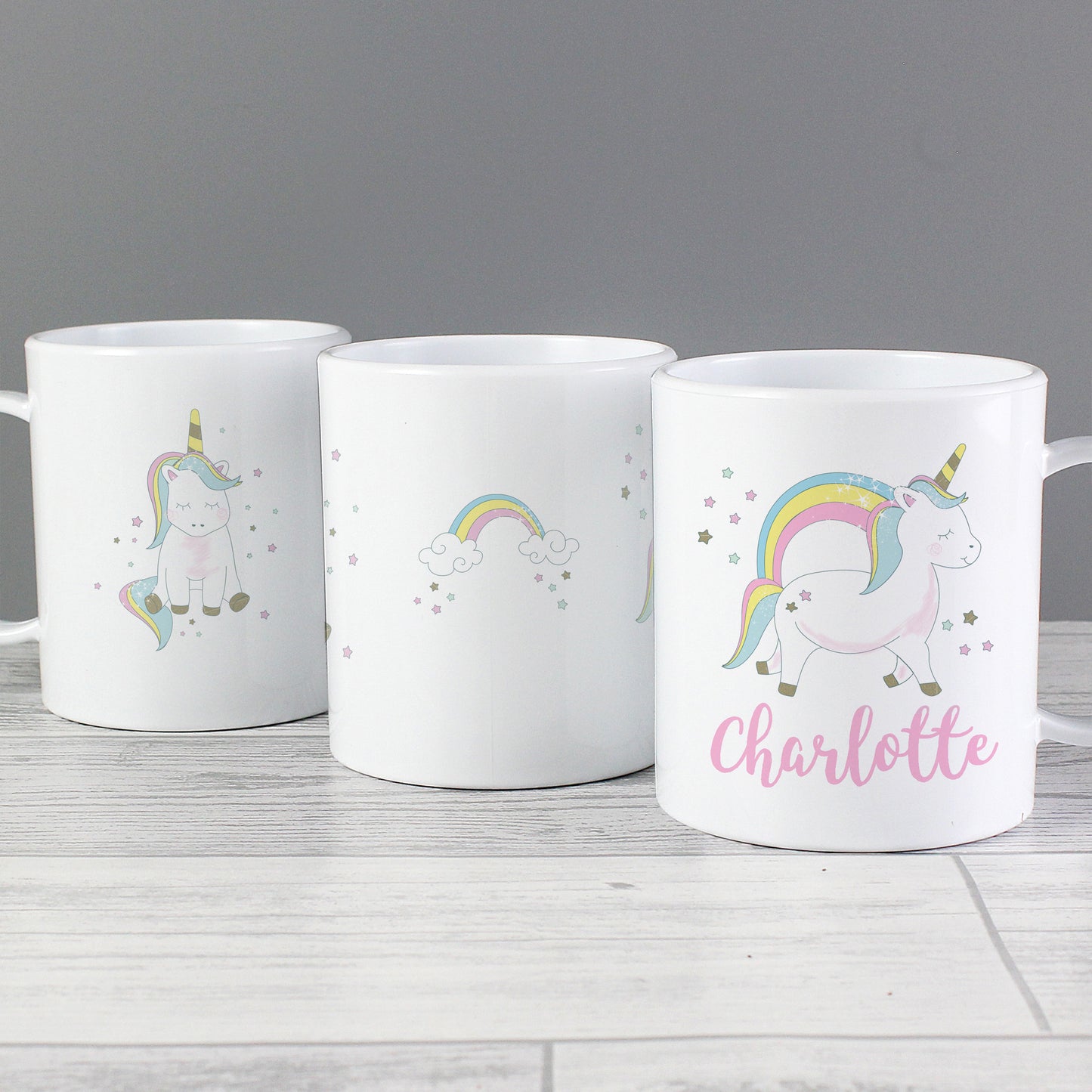 Personalised Baby Unicorn Plastic Mug - MK&JD Gifts
