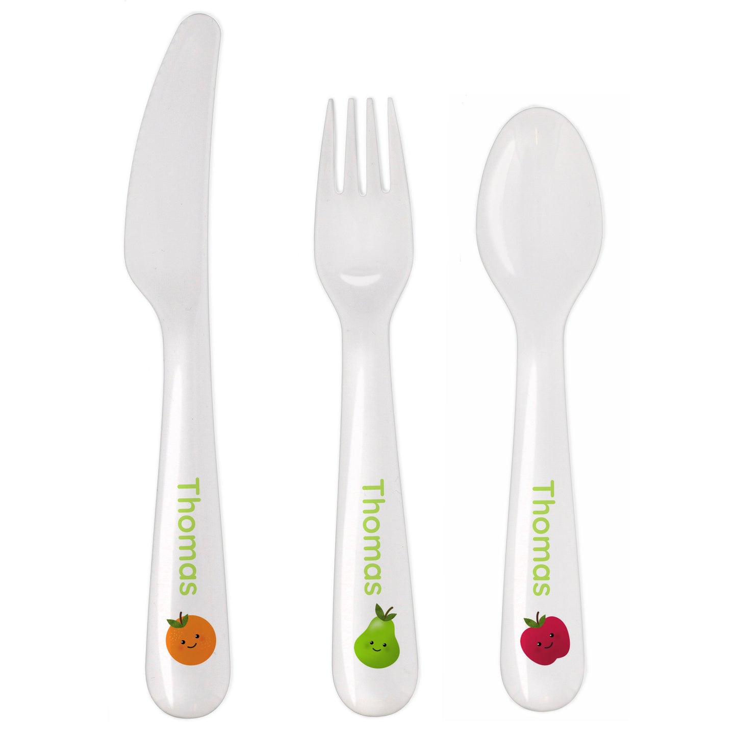 Personalised Healthy Eating Plastic Cutlery - MK&JD Gifts