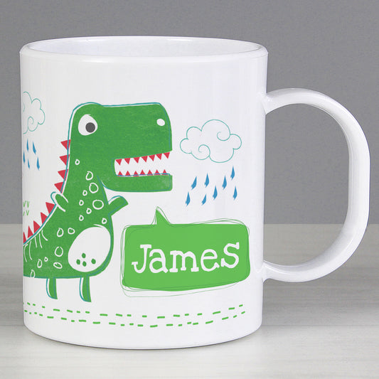 Personalised Be Roarsome Dinosaur Plastic Mug - MK&JD Gifts