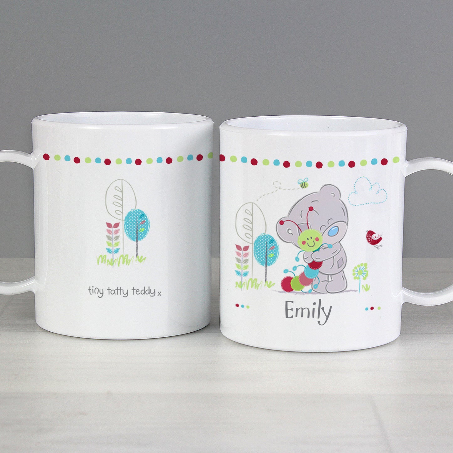 Personalised Tiny Tatty Teddy Cuddle Bug Plastic Mug - MK&JD Gifts
