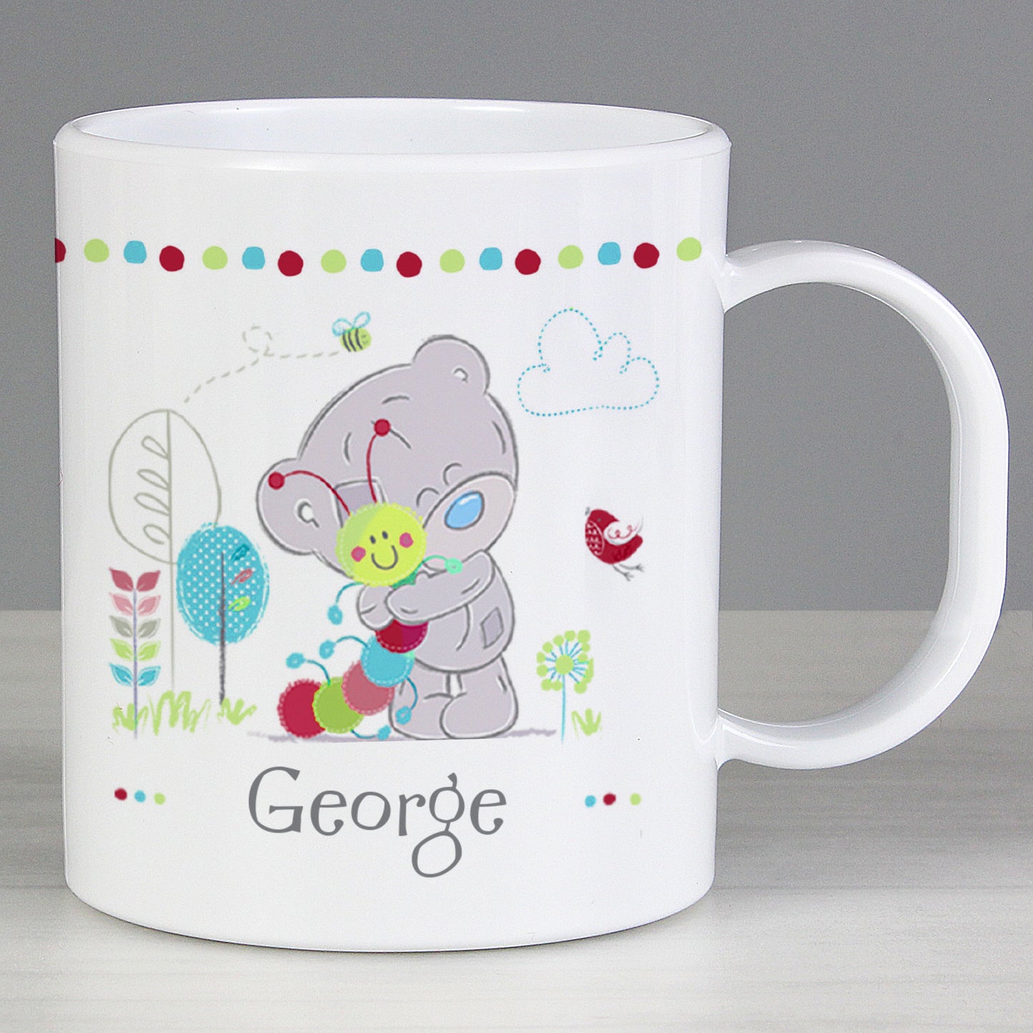 Personalised Tiny Tatty Teddy Cuddle Bug Plastic Mug - MK&JD Gifts