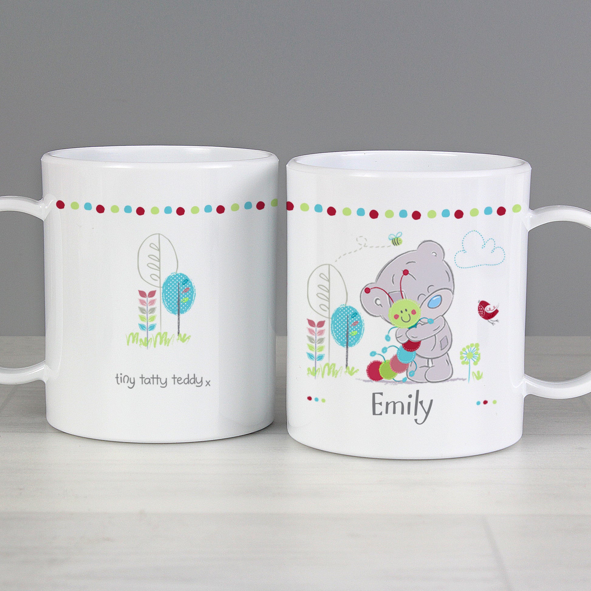 Personalised Tiny Tatty Teddy Cuddle Bug Plastic Mug - MK&JD Gifts