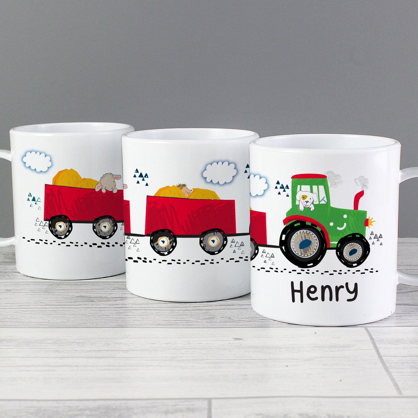 Personalised Tractor Plastic Mug - MK&JD Gifts