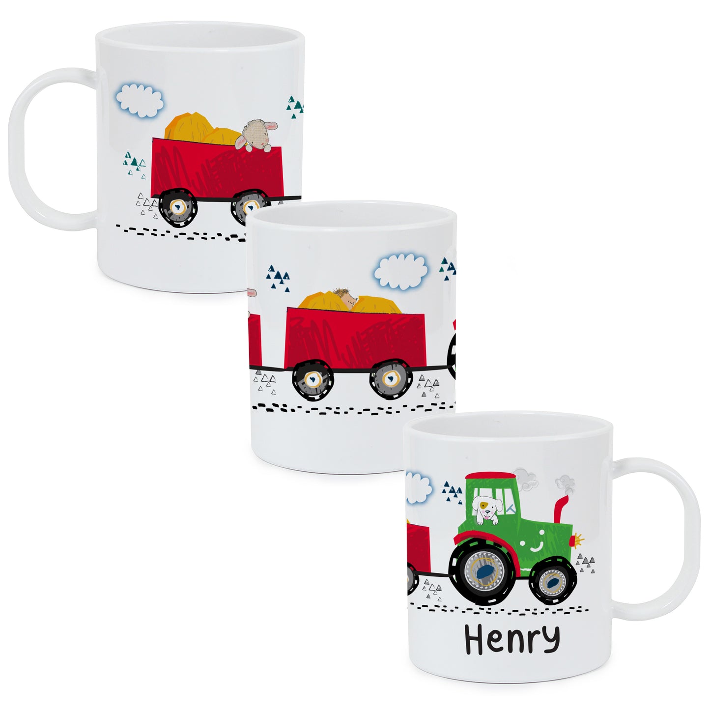 Personalised Tractor Plastic Mug - MK&JD Gifts