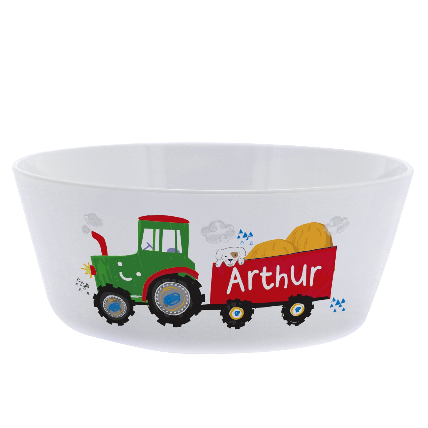 Personalised Tractor Plastic Bowl - MK&JD Gifts