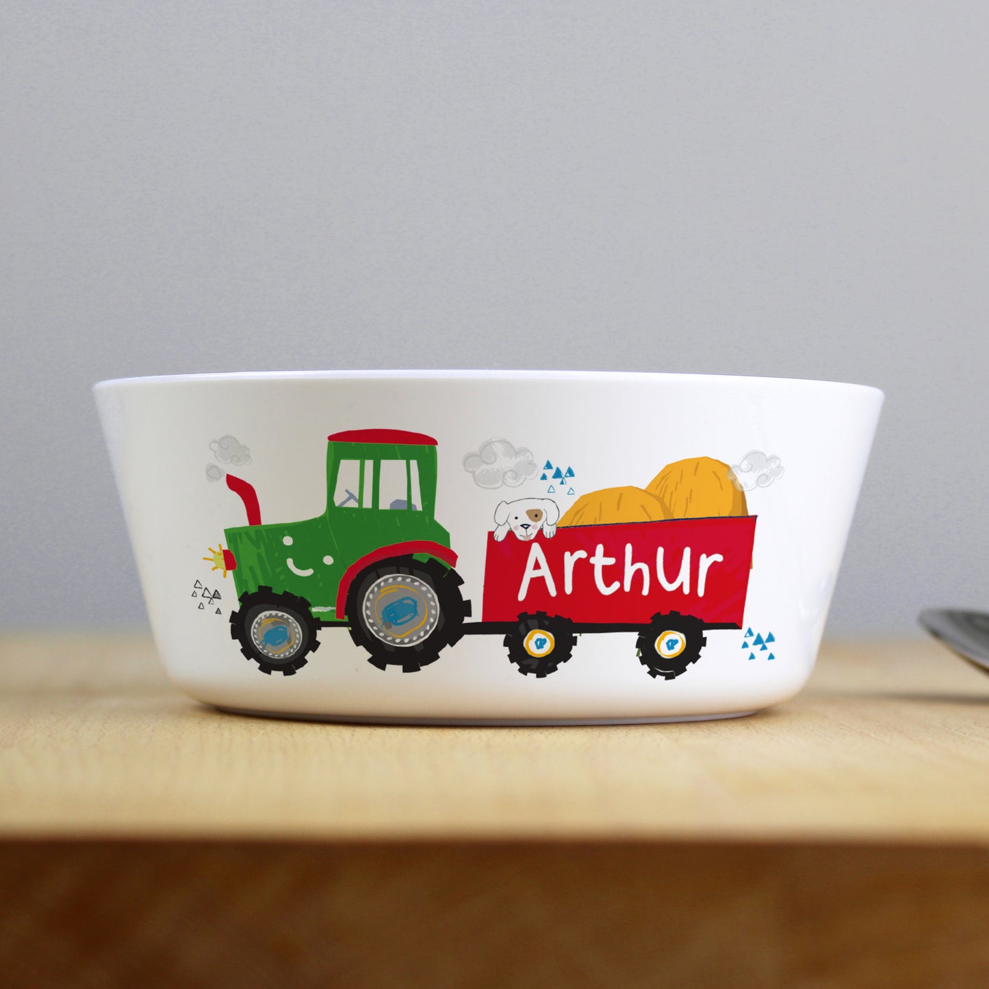 Personalised Tractor Plastic Bowl - MK&JD Gifts