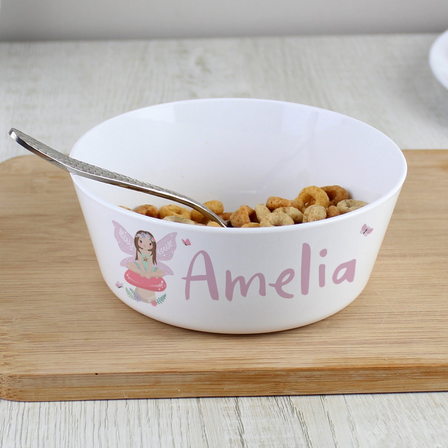 Personalised Toadstool Fairy Plastic Bowl - MK&JD Gifts