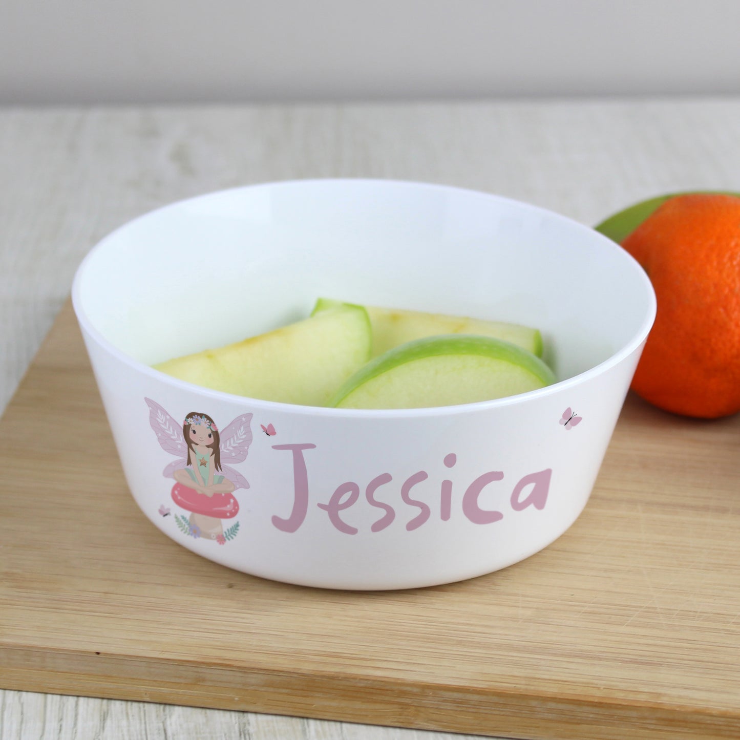 Personalised Toadstool Fairy Plastic Bowl - MK&JD Gifts