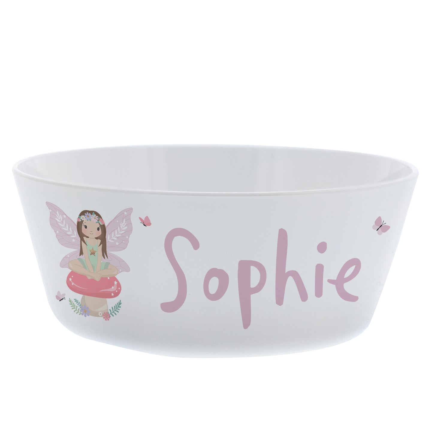 Personalised Toadstool Fairy Plastic Bowl - MK&JD Gifts
