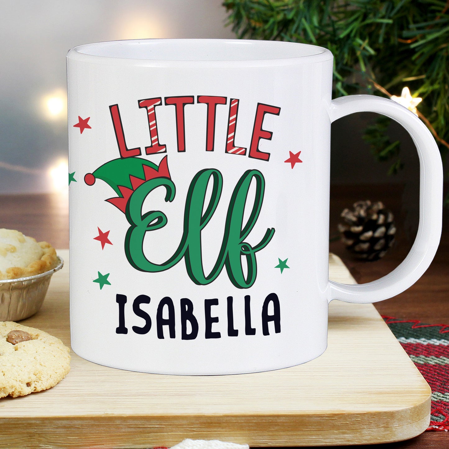 Personalised Little Elf Plastic Mug - MK&JD Gifts