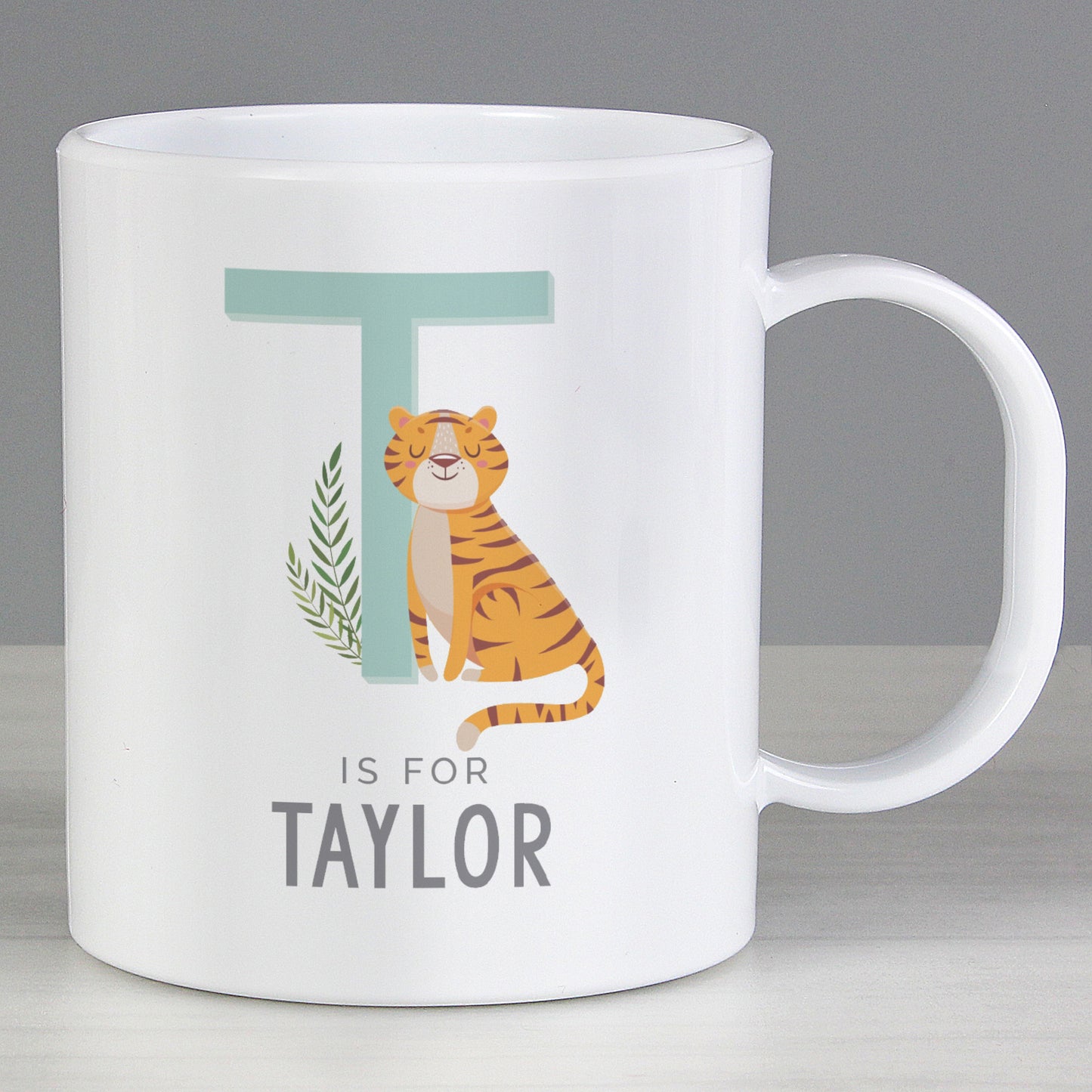 Personalised Animal Alphabet Plastic Mug - MK&JD Gifts