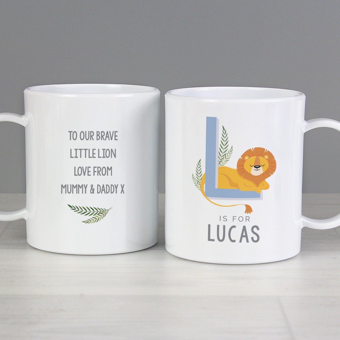 Personalised Animal Alphabet Plastic Mug - MK&JD Gifts