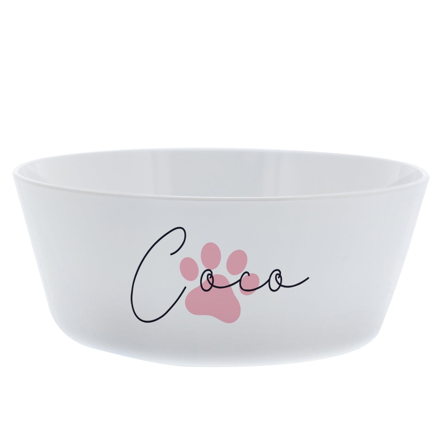 Personalised Pink Paw Print Plastic Cat Bowl - MK&JD Gifts