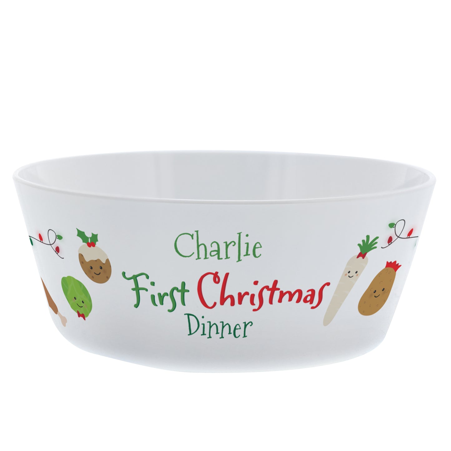 Personalised 1st Christmas Dinner Plastic Bowl - MK&JD Gifts