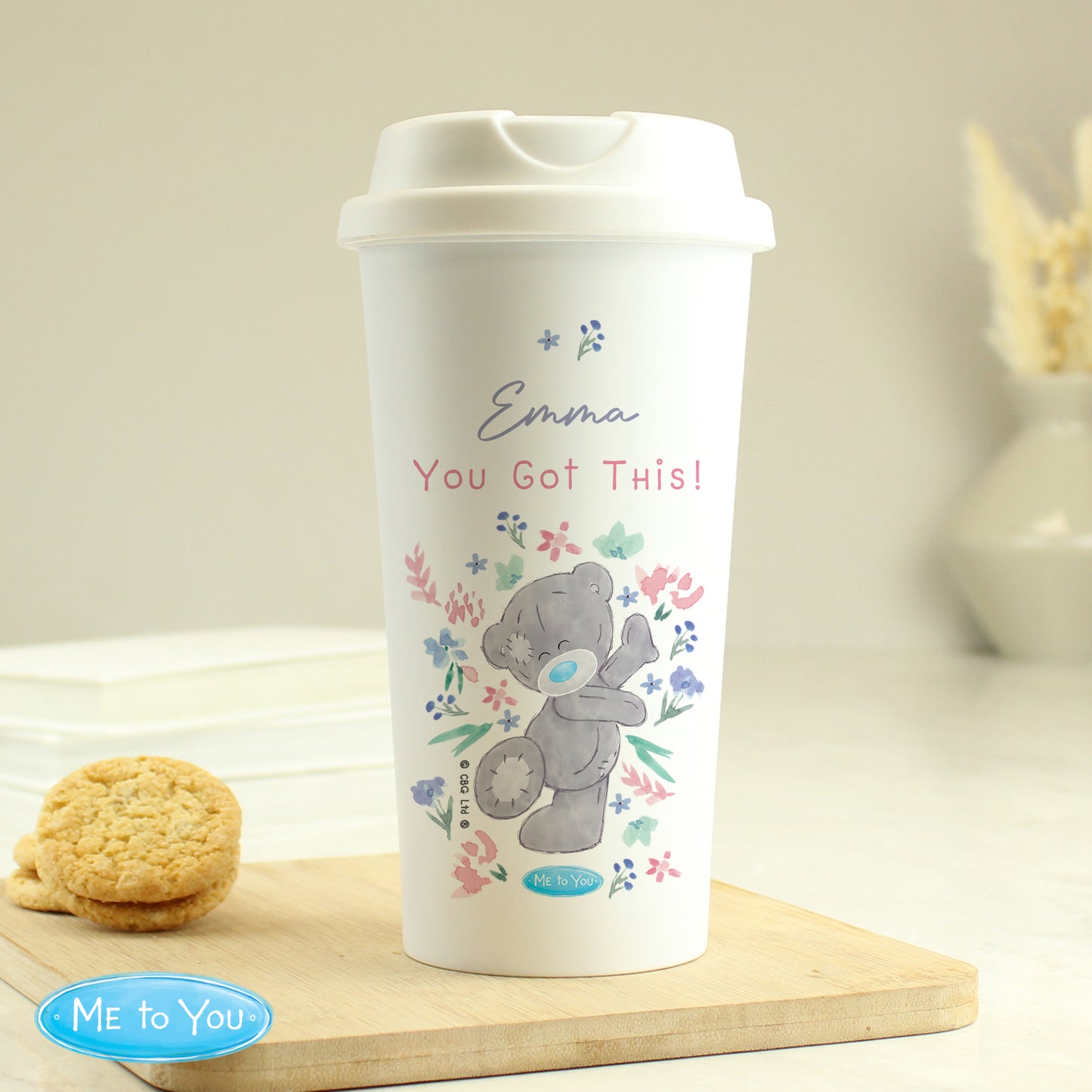 Personalised Me To You Floral Insulated Reusable Eco Travel Cup - MK&JD Gifts