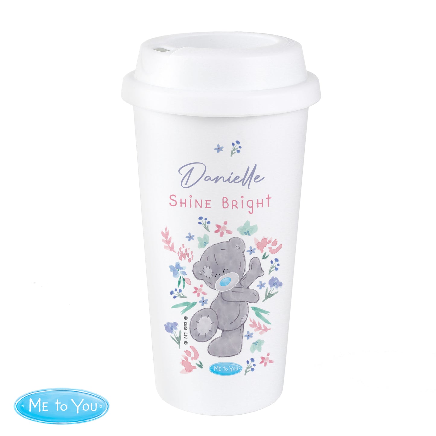 Personalised Me To You Floral Insulated Reusable Eco Travel Cup - MK&JD Gifts