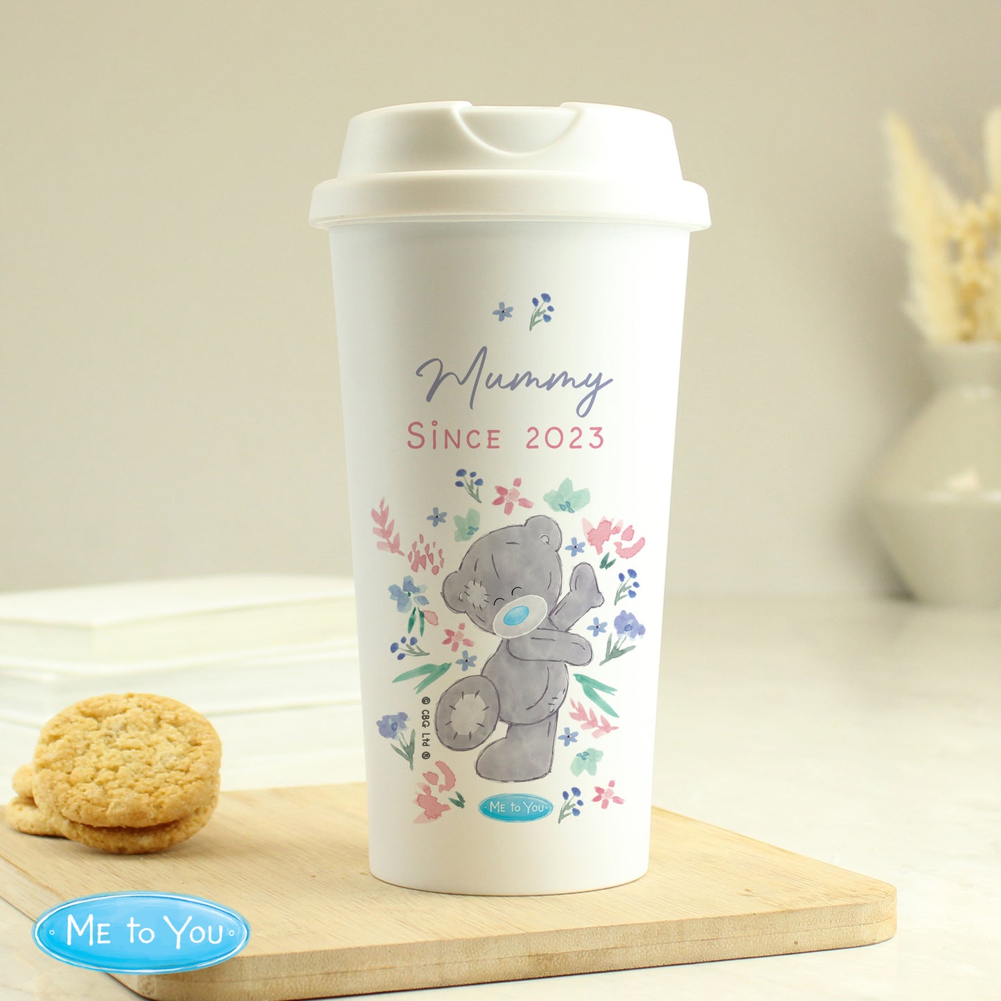 Personalised Me To You Floral Insulated Reusable Eco Travel Cup - MK&JD Gifts