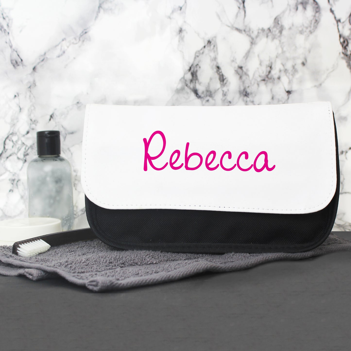 Personalised Pink Name Make Up Bag - MK&JD Gifts
