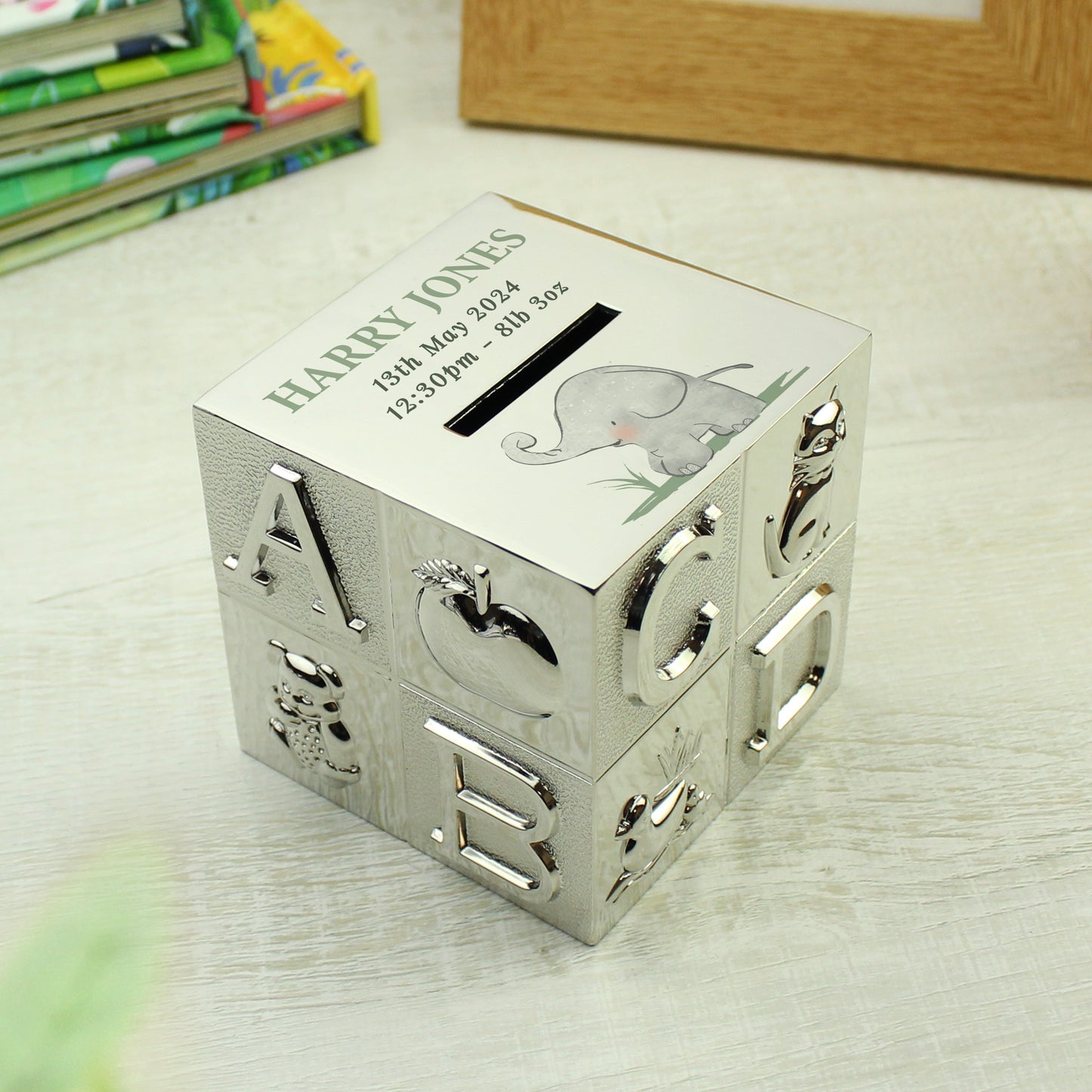 Personalised Hessian Friends ABC Money Box - MK&JD Gifts