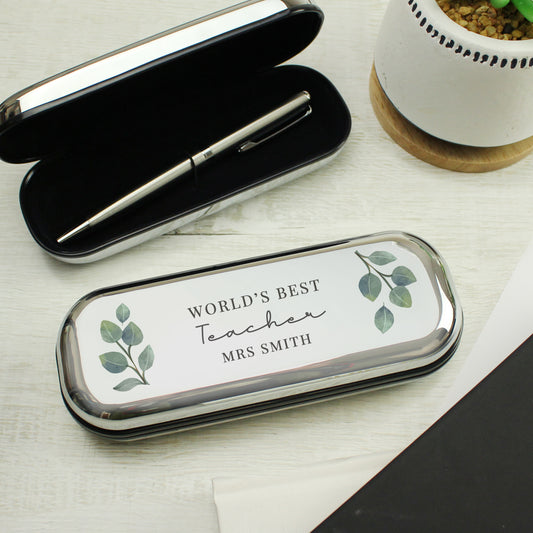 Personalised Botanical Pen and Box Set - MK&JD Gifts