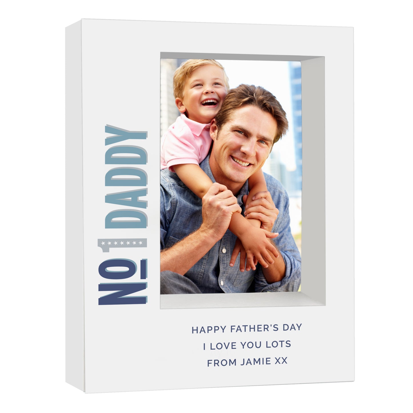 Personalised No.1 5x7 Box Photo Frame - MK&JD Gifts