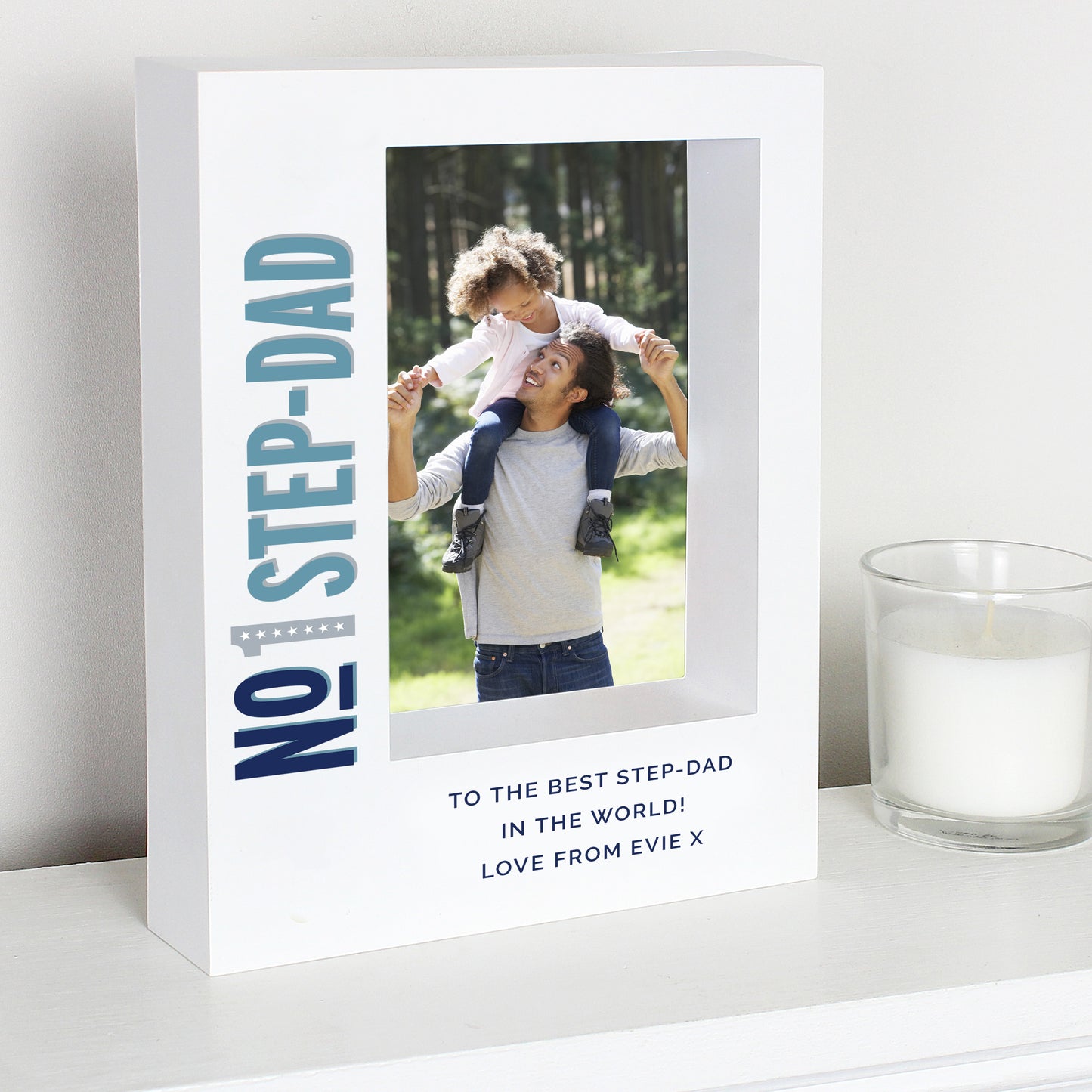 Personalised No.1 5x7 Box Photo Frame - MK&JD Gifts