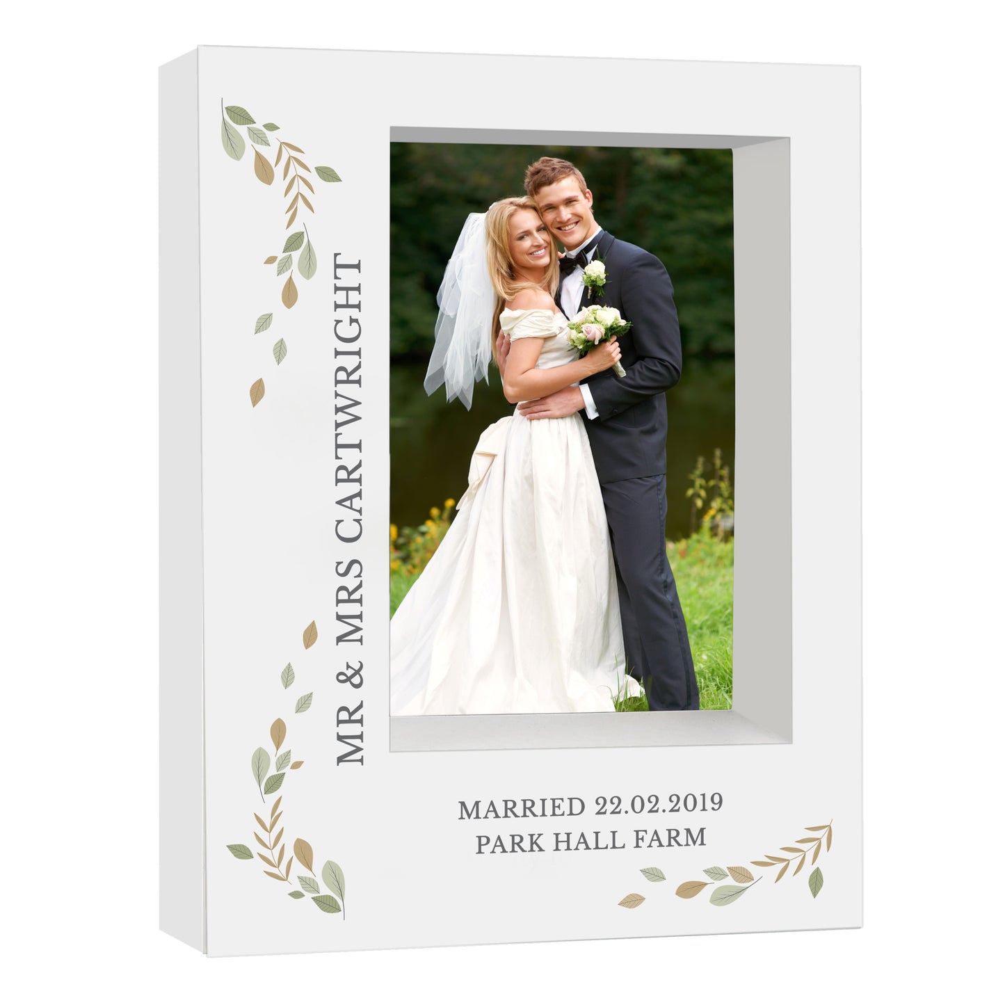 Personalised Fresh Botanical 5x7 Box Photo Frame - MK&JD Gifts