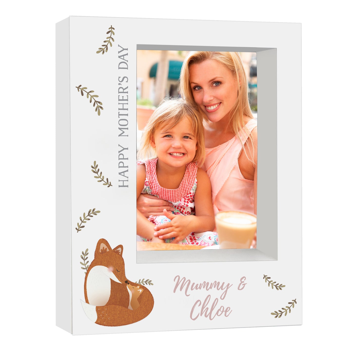 Personalised Mummy and Me Fox 5x7 Box Photo Frame - MK&JD Gifts