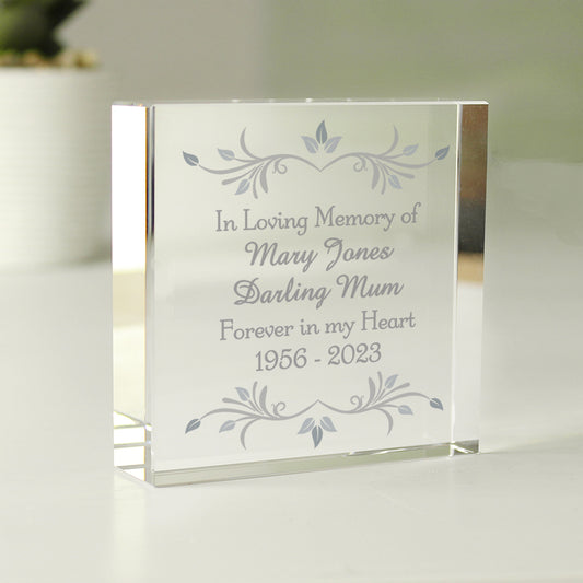 Personalised Sentiments Crystal Token - MK&JD Gifts