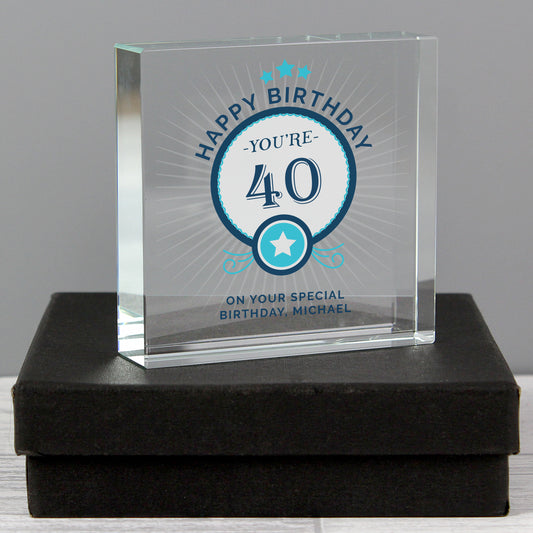 Personalised Birthday Crystal Token - MK&JD Gifts