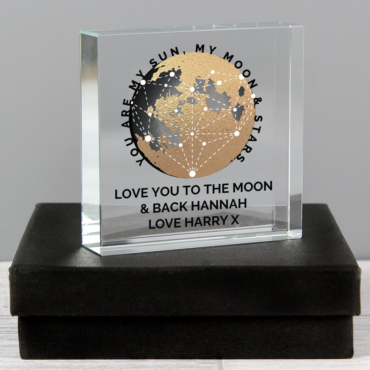 Personalised You Are My Sun My Moon Crystal Token - MK&JD Gifts