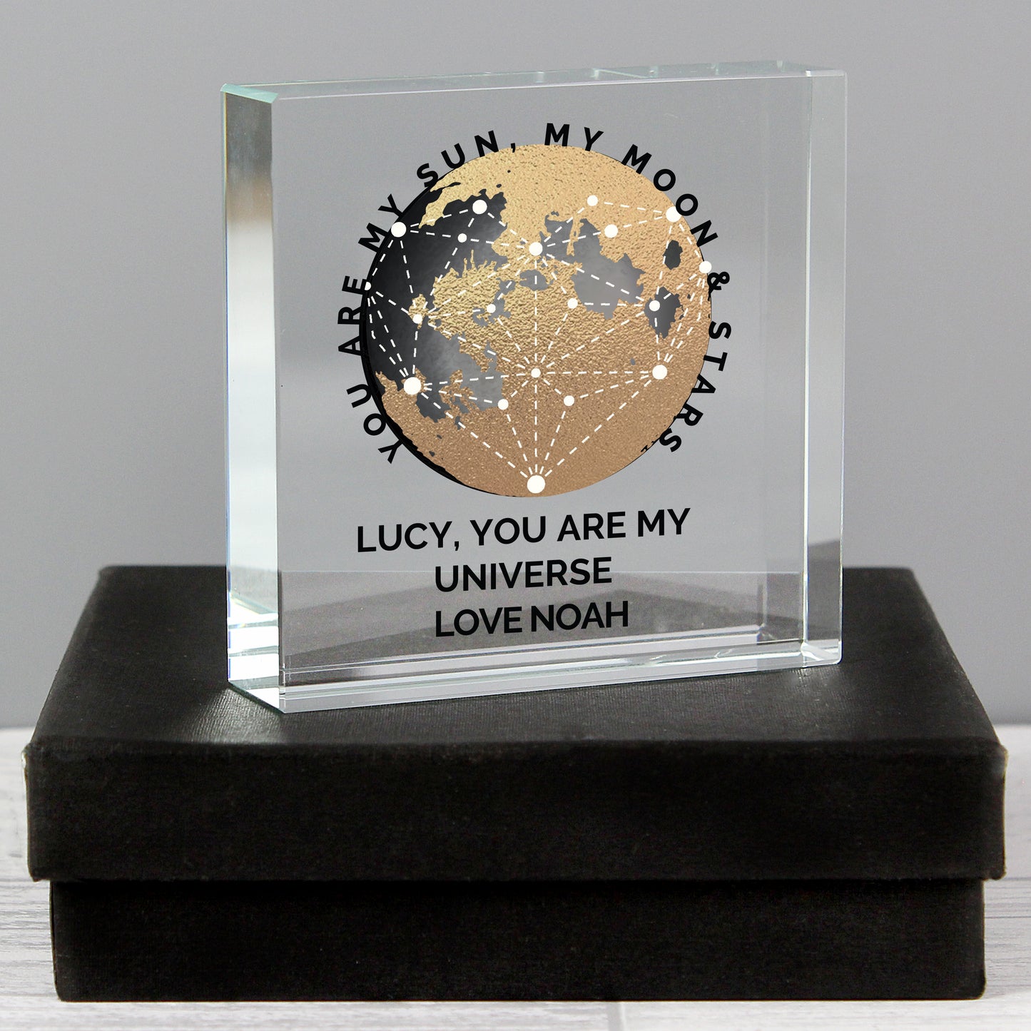 Personalised You Are My Sun My Moon Crystal Token - MK&JD Gifts