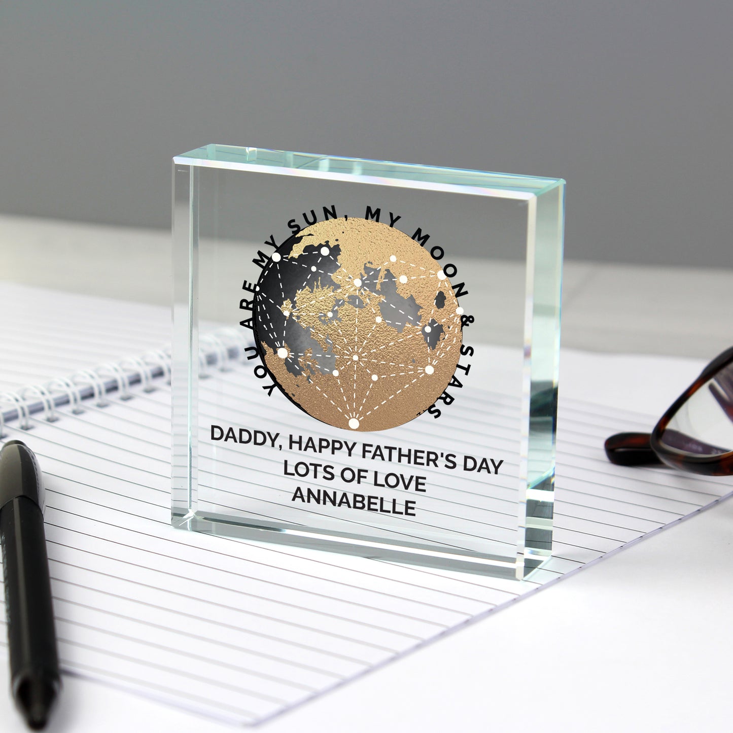 Personalised You Are My Sun My Moon Crystal Token - MK&JD Gifts