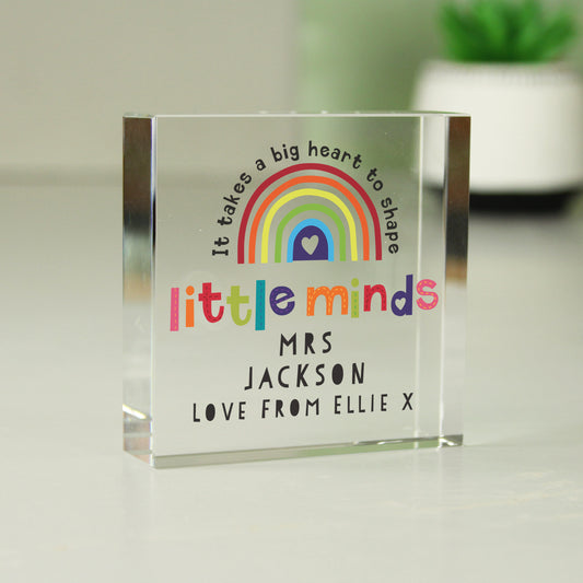 Personalised Shape Little Minds Crystal Token - MK&JD Gifts