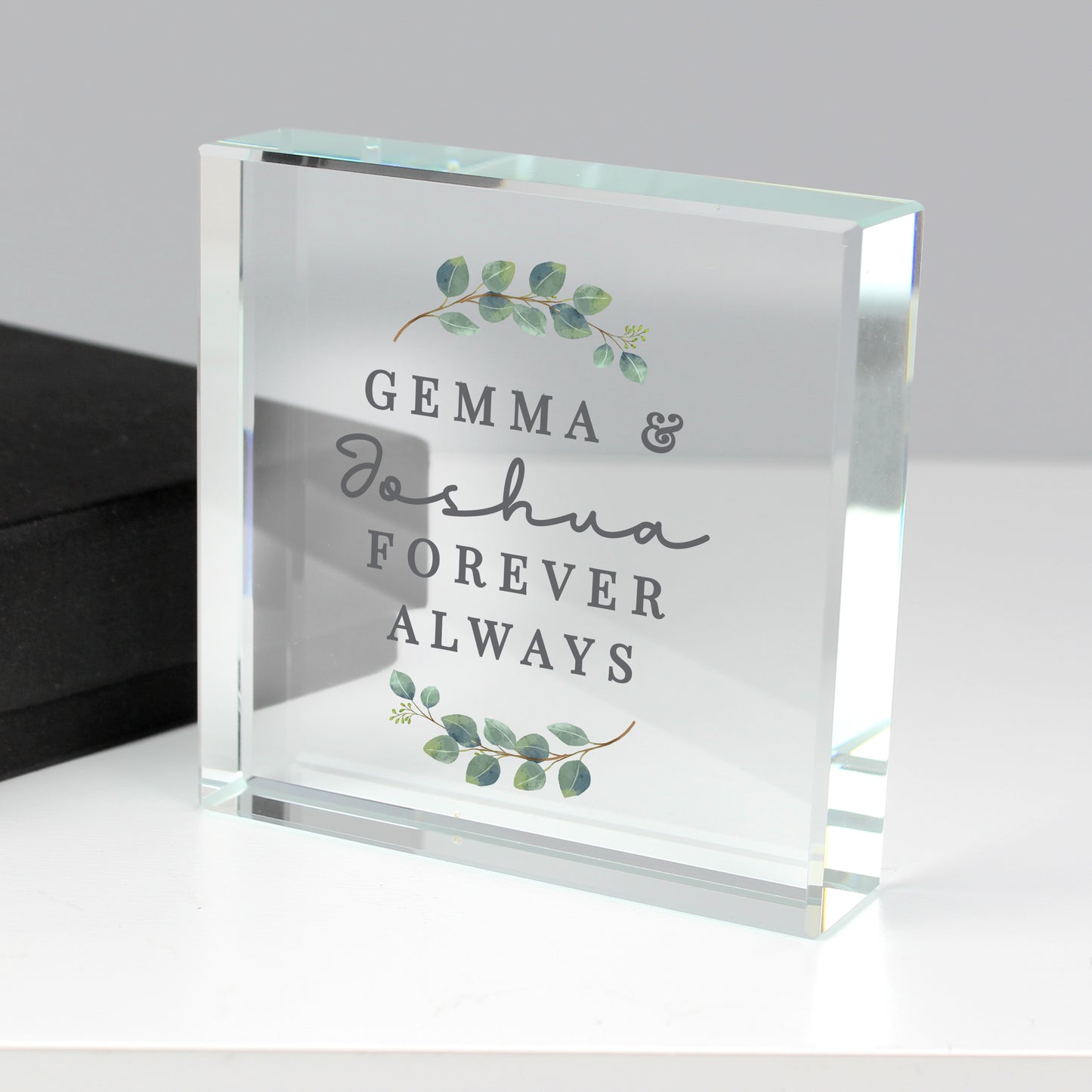 Personalised Botanical Crystal Token - MK&JD Gifts