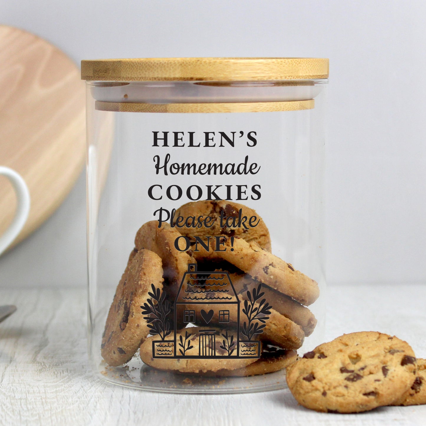 Personalised Home Glass Storage Jar - MK&JD Gifts