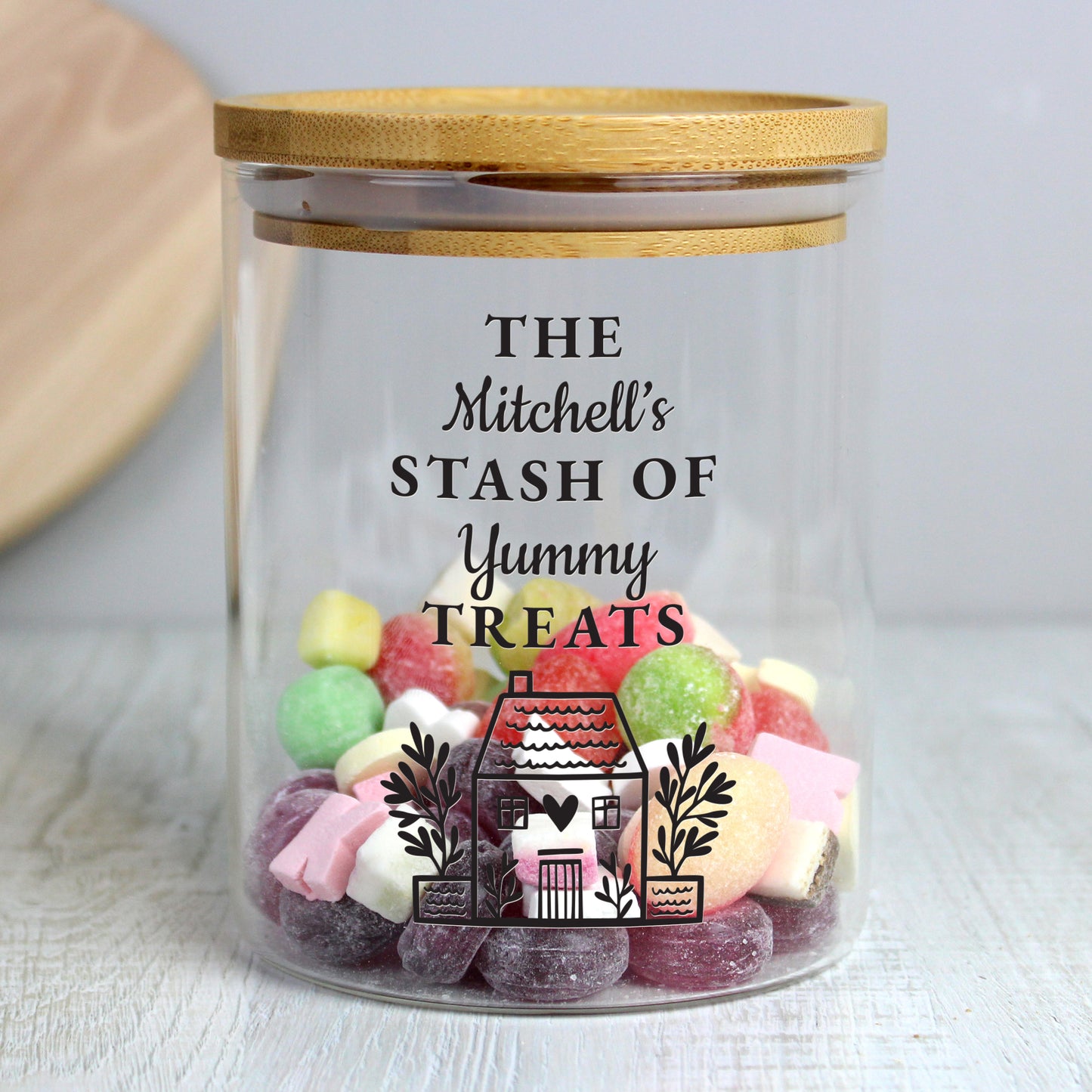 Personalised Home Glass Storage Jar - MK&JD Gifts