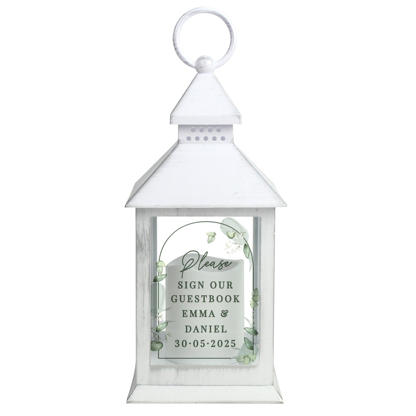Personalised Botanical Wedding Lantern - MK&JD Gifts