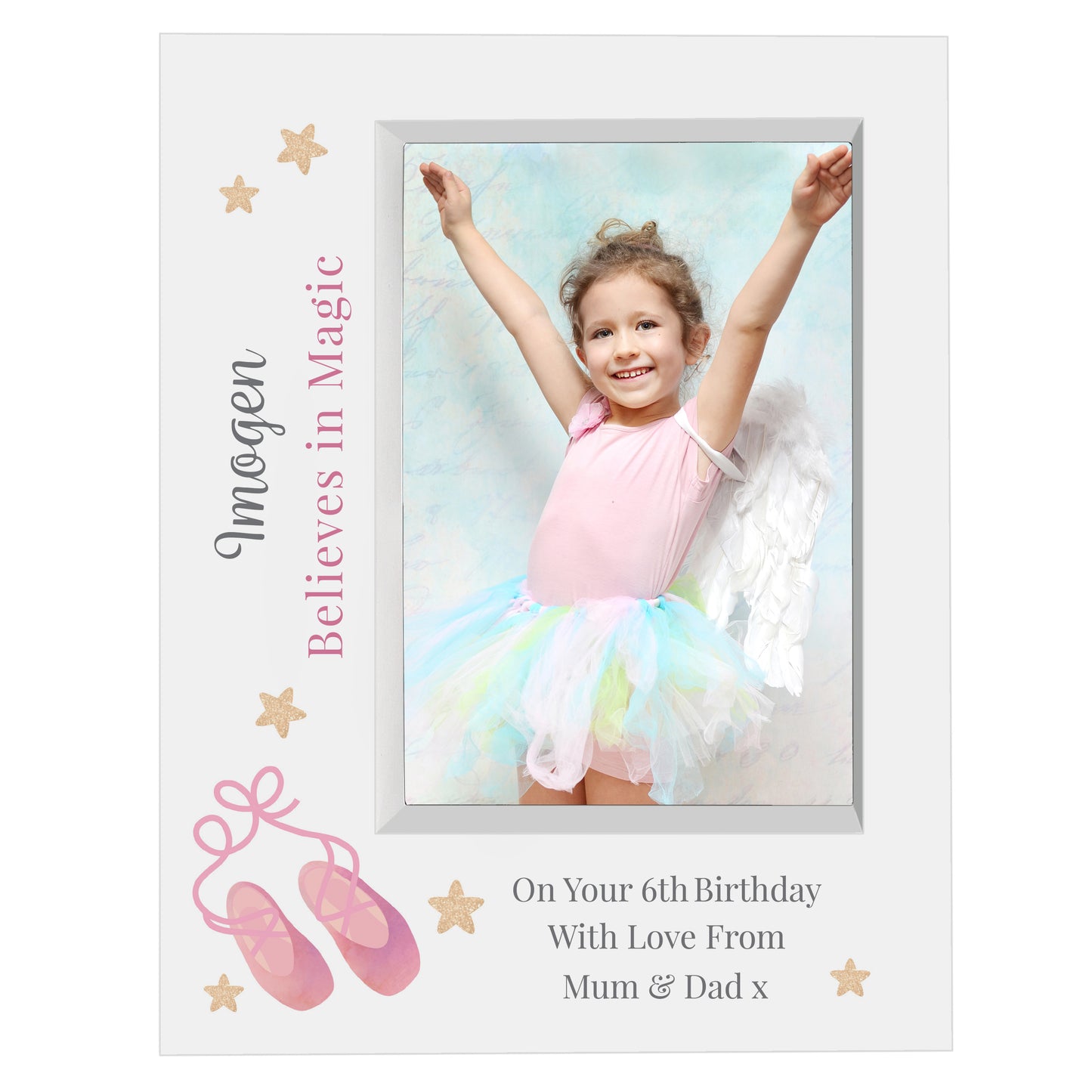 Personalised Swan Lake Ballet 5x7 Box Photo Frame - MK&JD Gifts