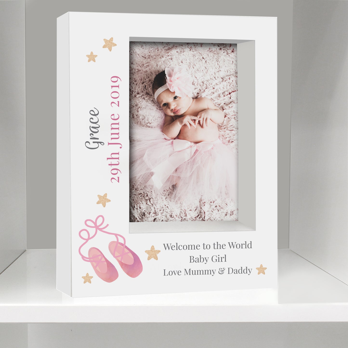 Personalised Swan Lake Ballet 5x7 Box Photo Frame - MK&JD Gifts