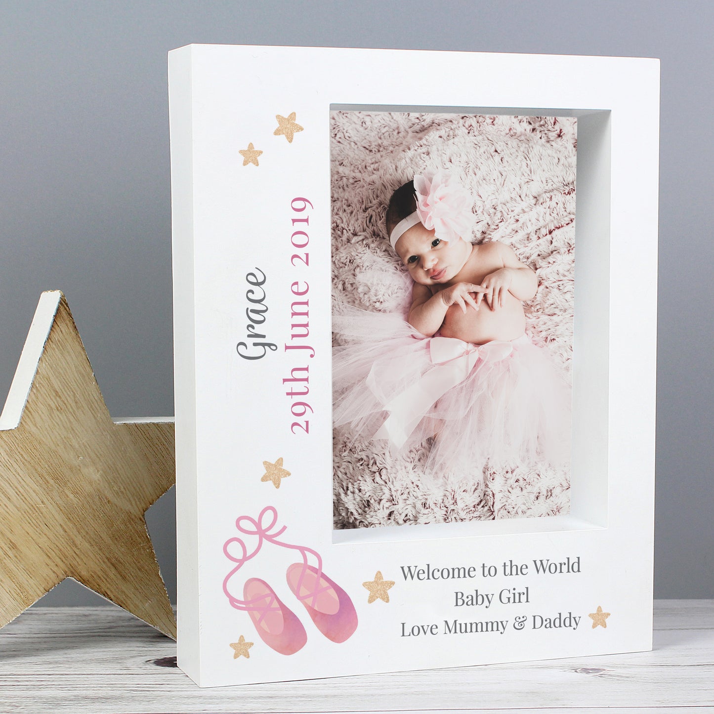 Personalised Swan Lake Ballet 5x7 Box Photo Frame - MK&JD Gifts