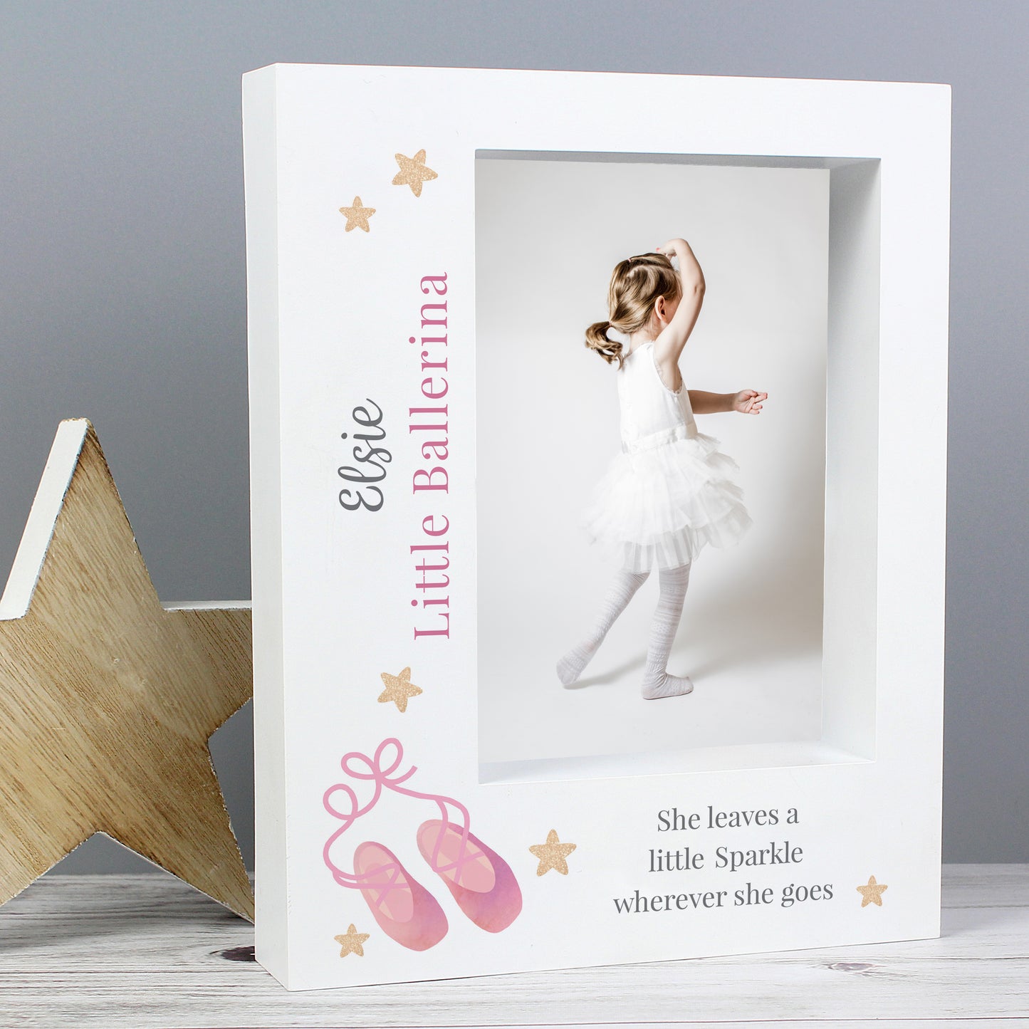 Personalised Swan Lake Ballet 5x7 Box Photo Frame - MK&JD Gifts
