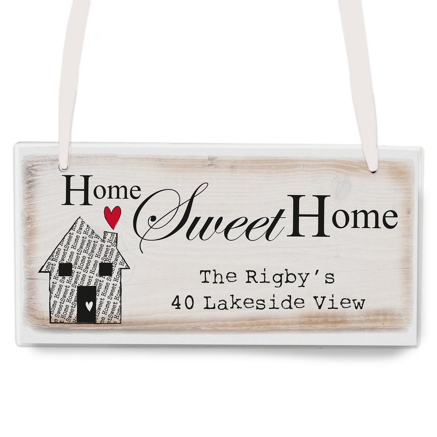 Personalised Home Sweet Home Wooden Sign - MK&JD Gifts