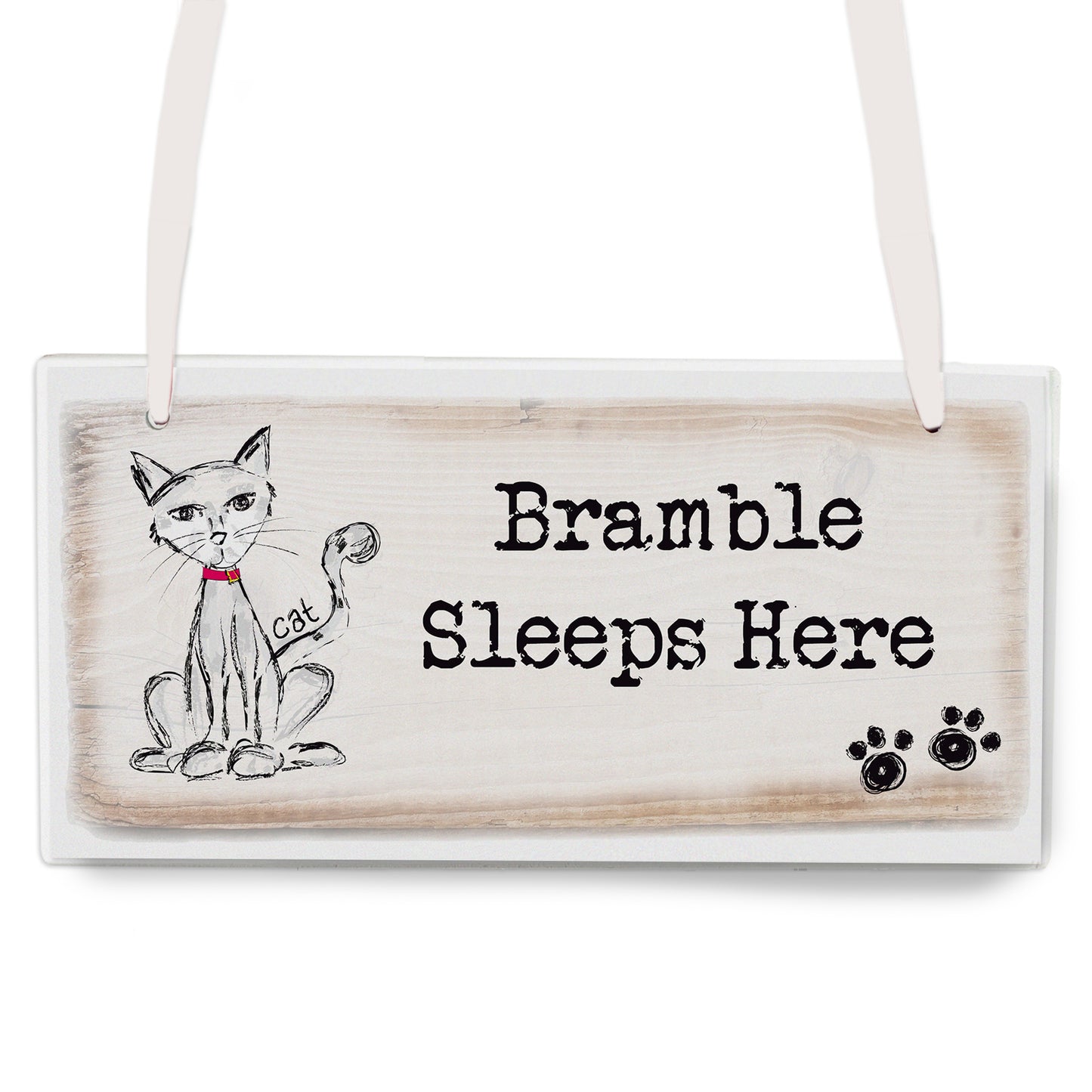 Personalised Cat Wooden Sign - MK&JD Gifts