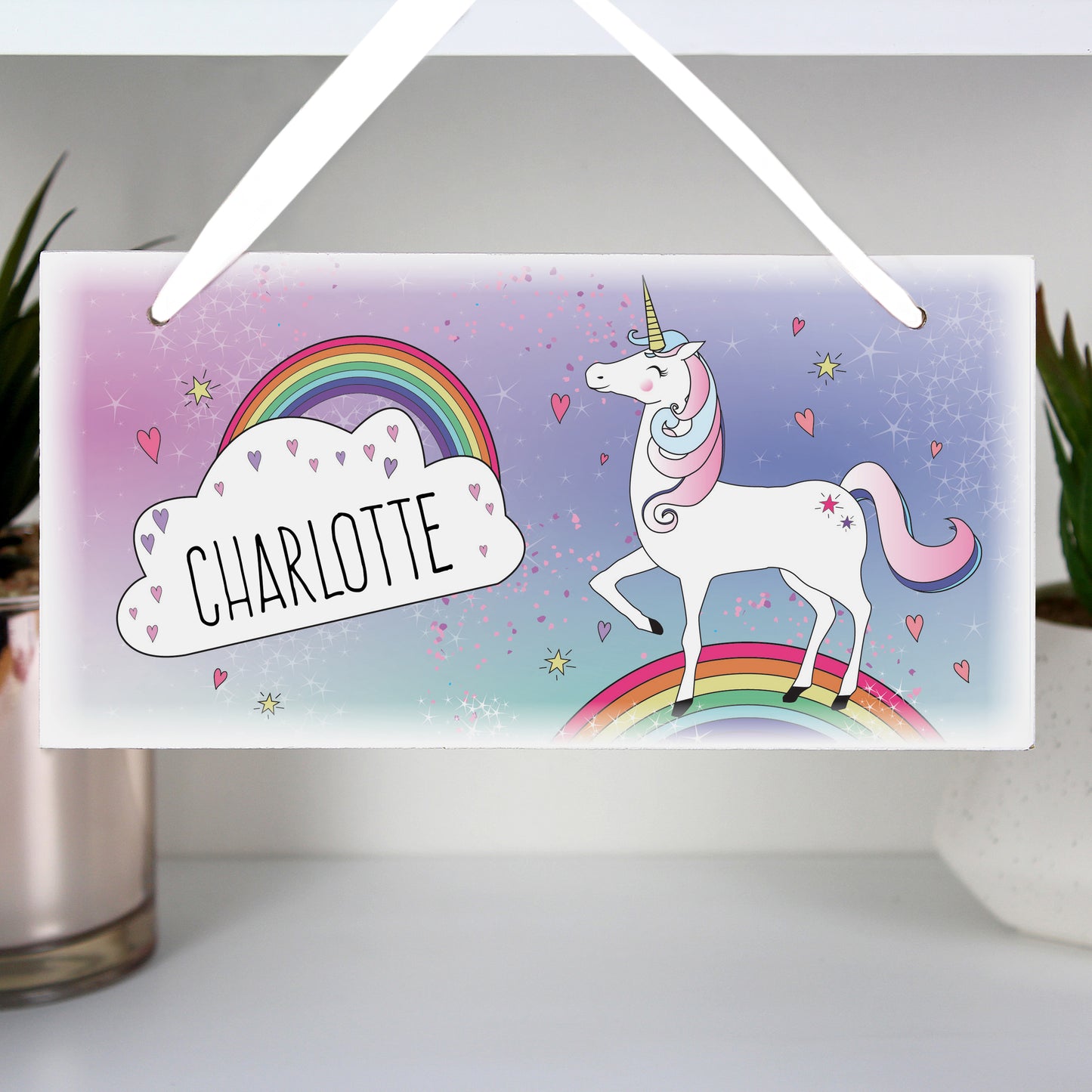 Personalised Unicorn Wooden Sign - MK&JD Gifts