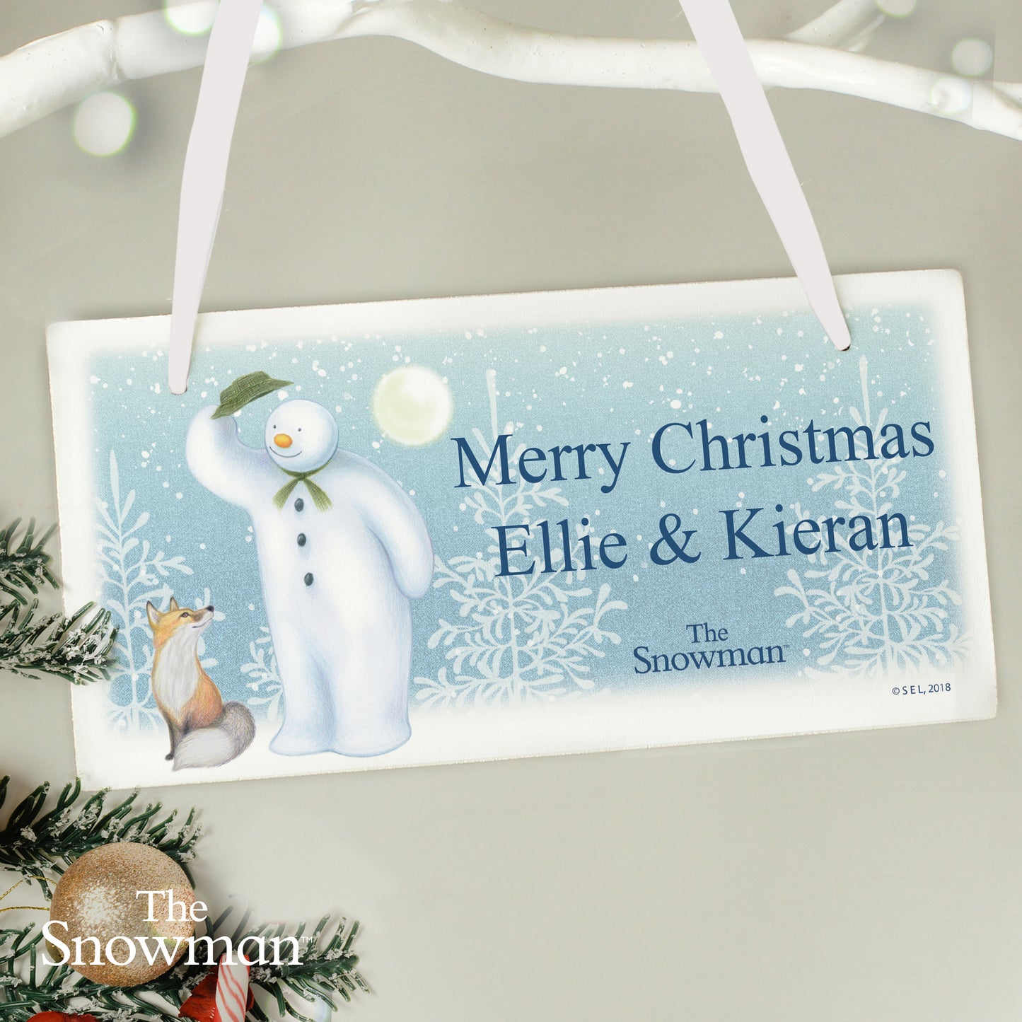 Personalised The Snowman Snow Wonder Wooden Sign - MK&JD Gifts